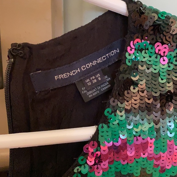 French Connection Siberian Stripe Sequin Dress - Picture 4 of 4